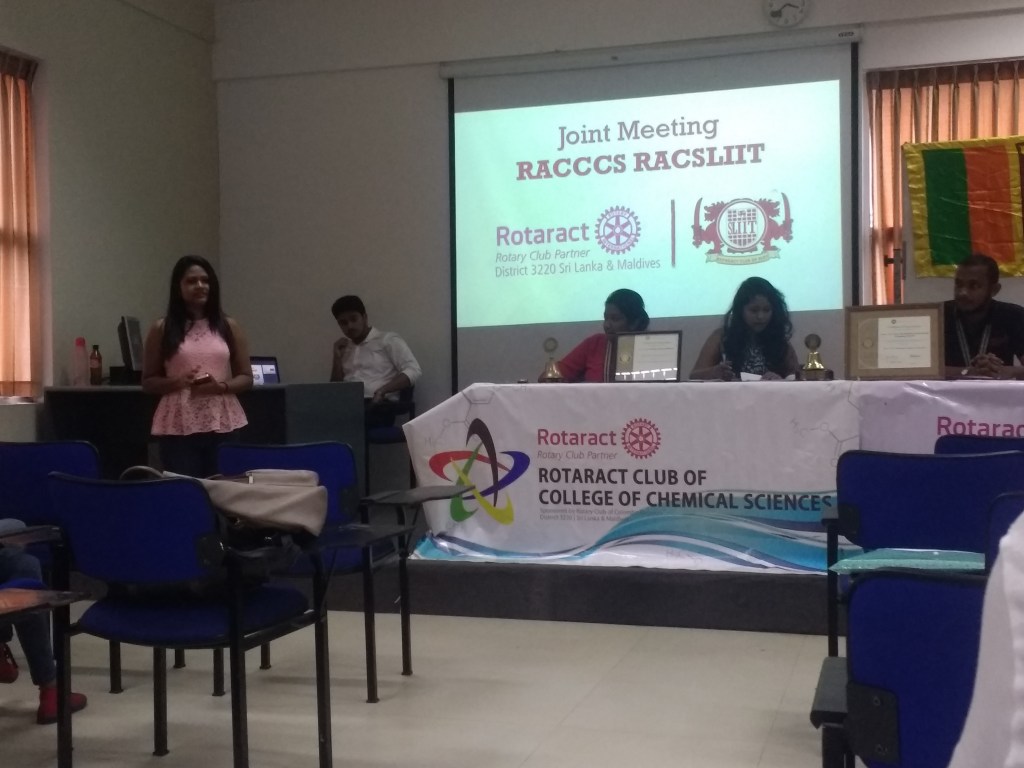 Joint meeting with Rotaract Club of College of Chemical&nbsp;Sciences