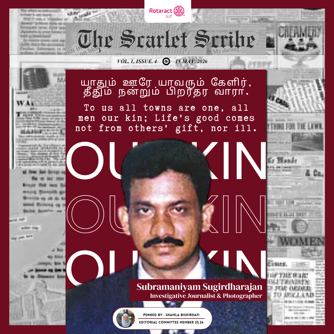 The Scarlet Scribe: Subramaniyam&nbsp;Sugirdharajan