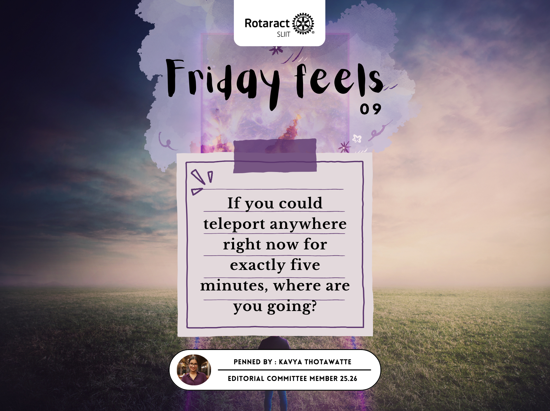 Friday Feels: If you could teleport anywhere right now for exactly five minutes, where are you&nbsp;going?